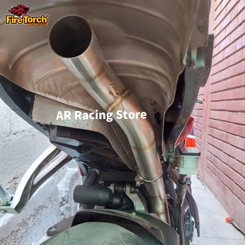 Slip On For Honda CBR600RR F5 2003-2017 51mm Exhaust Stainless Steel Mid Link Pipe Underseat Muffler Modified Tube Escape Moto