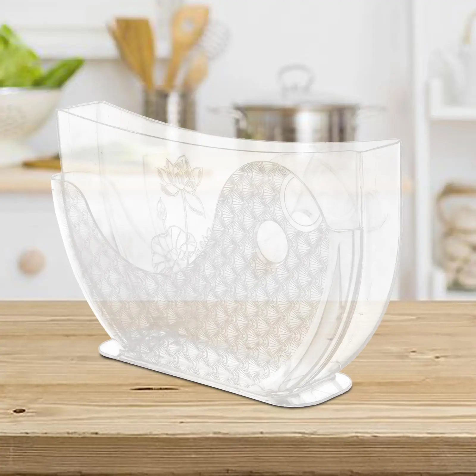 Rice Paper Water Bowl 10in Container for Rice Paper Wrappers, Summer Roll with Side Pocket Spring Roll Water Bowl Kitchen Desk