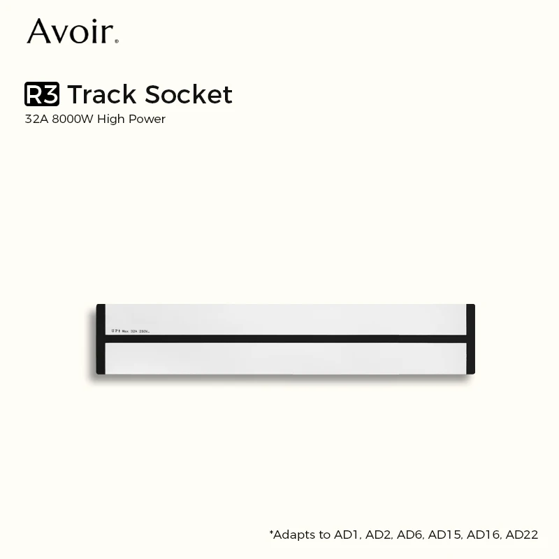 

Avoir Removable Rail Socket Dustproof 32A 8000W Power Electrical outlets Track Socket Wall Mounted Black White Gray Kitchen Home