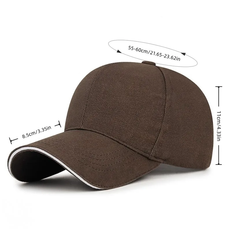 Four season solid color baseball cap, outdoor light plate duckbill cap, simple and clean color, men's and women's sunshade