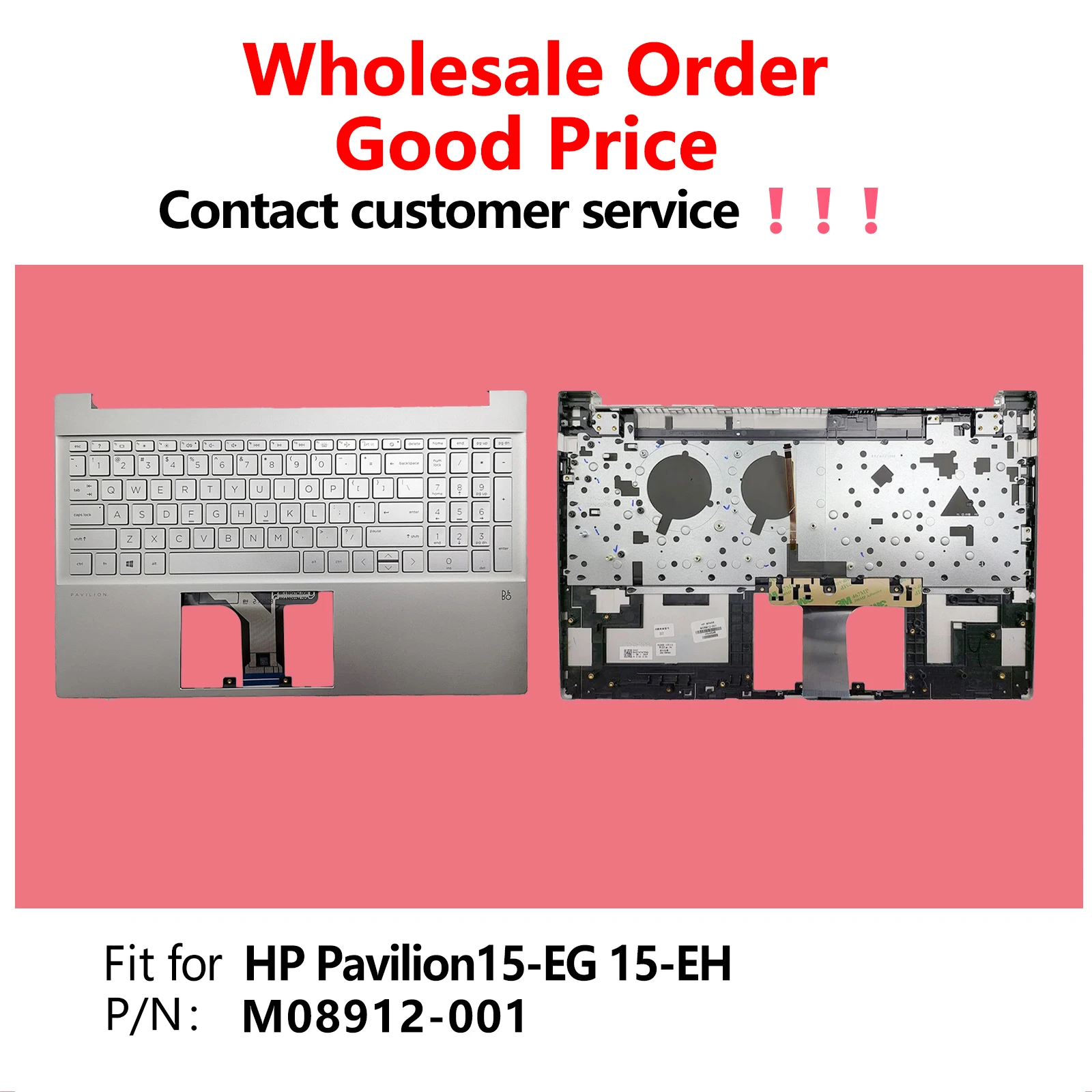 

LWL Top Cover Upper Case Palmrest Backlit Keyboard for HP Pavilion 15-EG 15-EH Without Fingerprint Hole,with SD,M08912-001