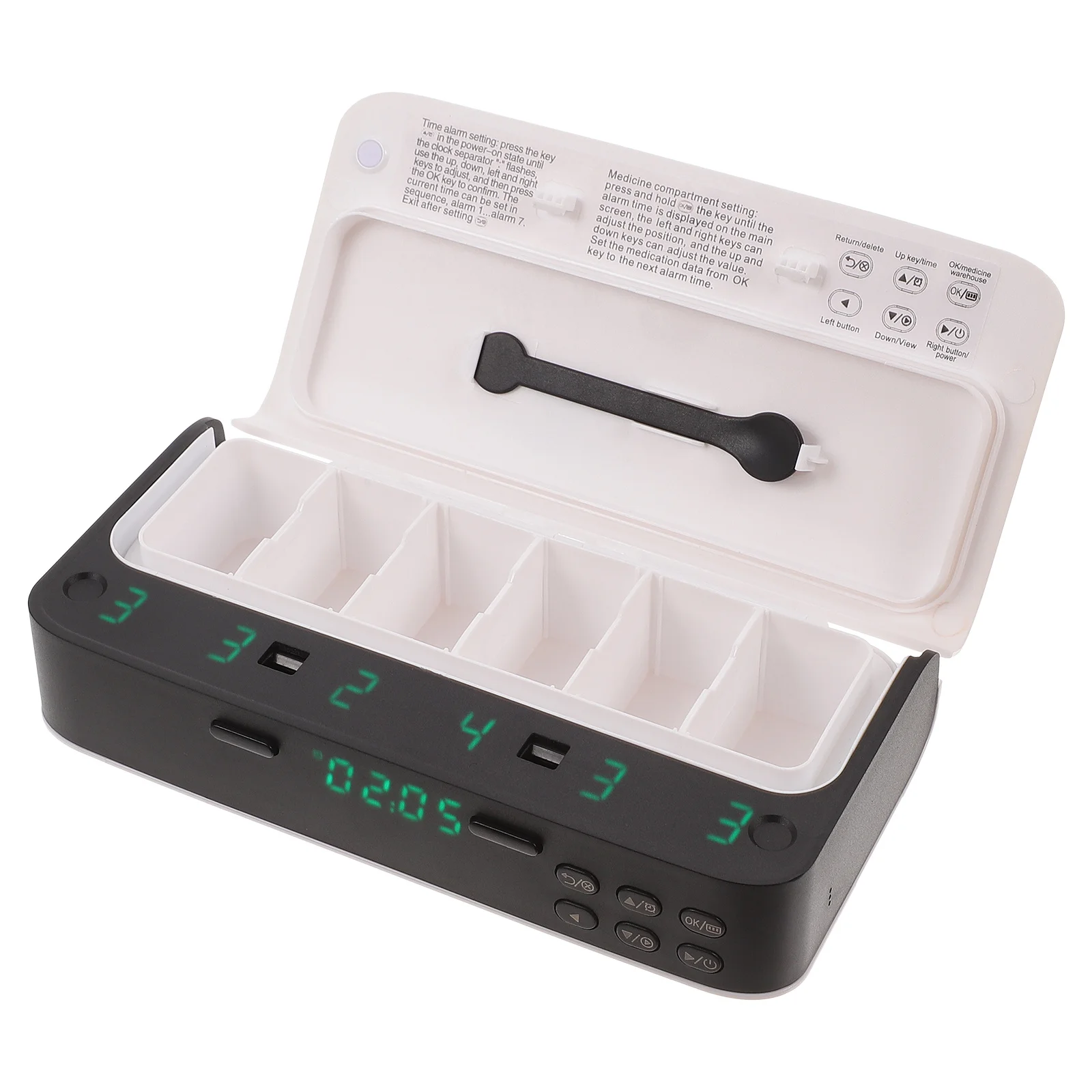 

1 pc Electronic Pill Box Alarm Medicine Reminder For Elderly Portable Travel Storage Waterproof Dustproof