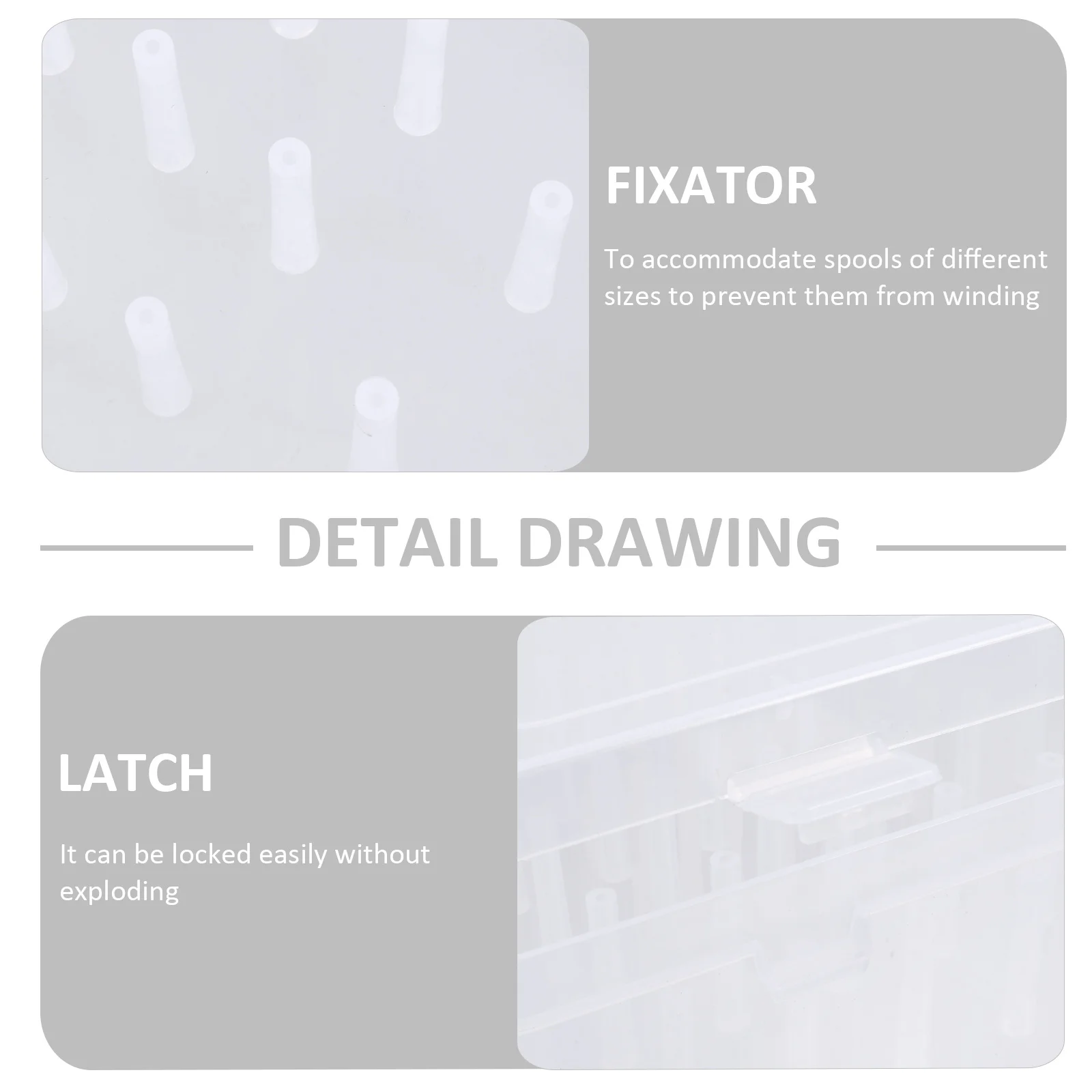 

2pcs Transparent 42-Slot Embroidery Thread Holder Case For Sewing Threads Organizer Storage Box Dustproof Clear Window Plastic