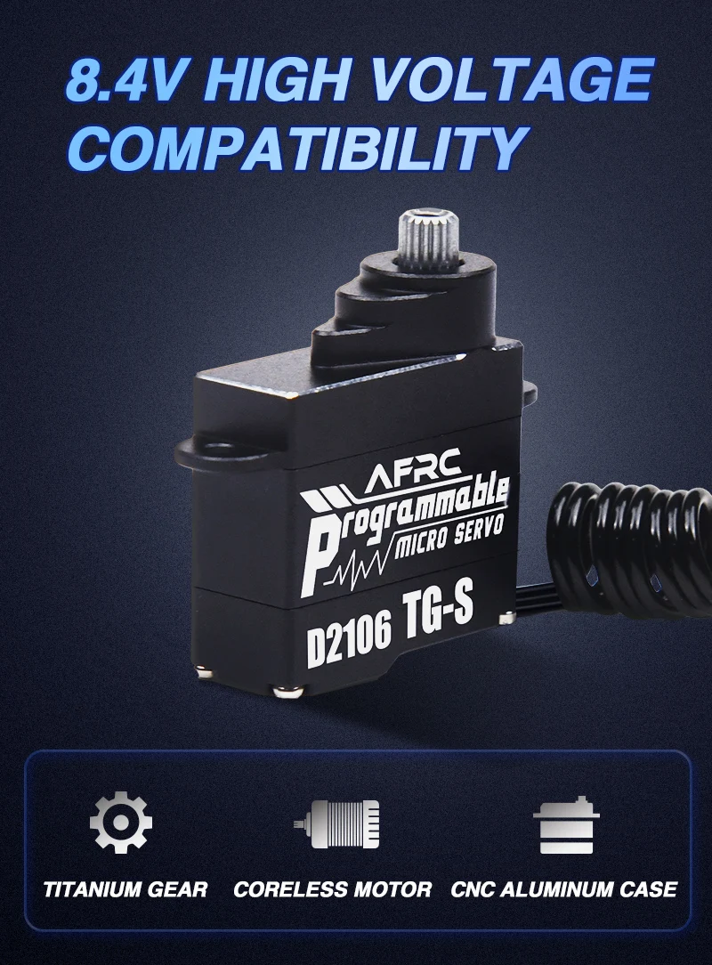 AFRC Professional GYRO V4 Programmierbares Metall-Mini-Servo-Drift-Kit für 1/32 1/28 1/24 Maßstab Mini-Rennwagen Drift – Detail 5