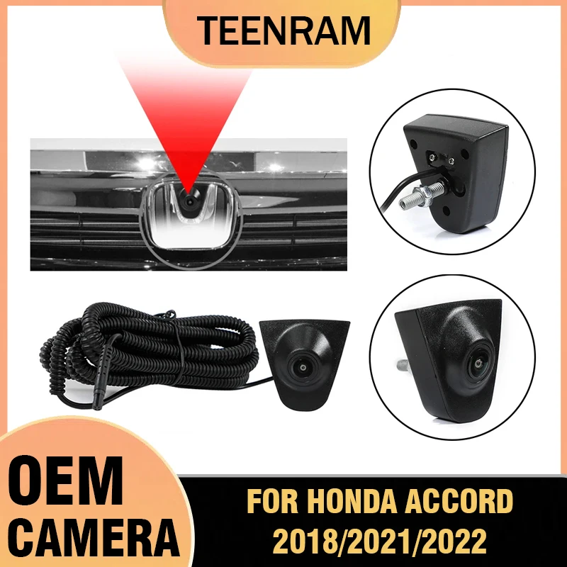 TEENRAM For Honda 2018 2021 2022 Accord Night Vision AHD Camera 1080P 150° Car Logo Front View Camera Waterproof Vehicle Cam