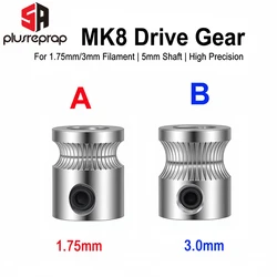 1PC MK8 Drive Gear for 1.75mm 3mm Filament 3D Printer Reprap Extruder Pulley 5mm Shaft
