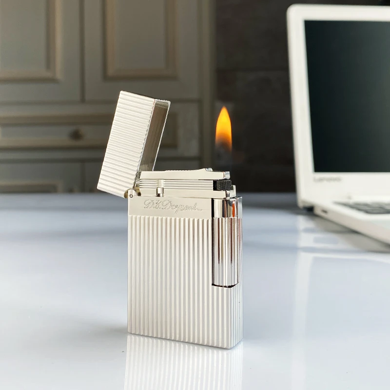 New commemorative edition single and double flame luxury lighter Ping Sound natural paint cigarette smoking butane lighter 16086