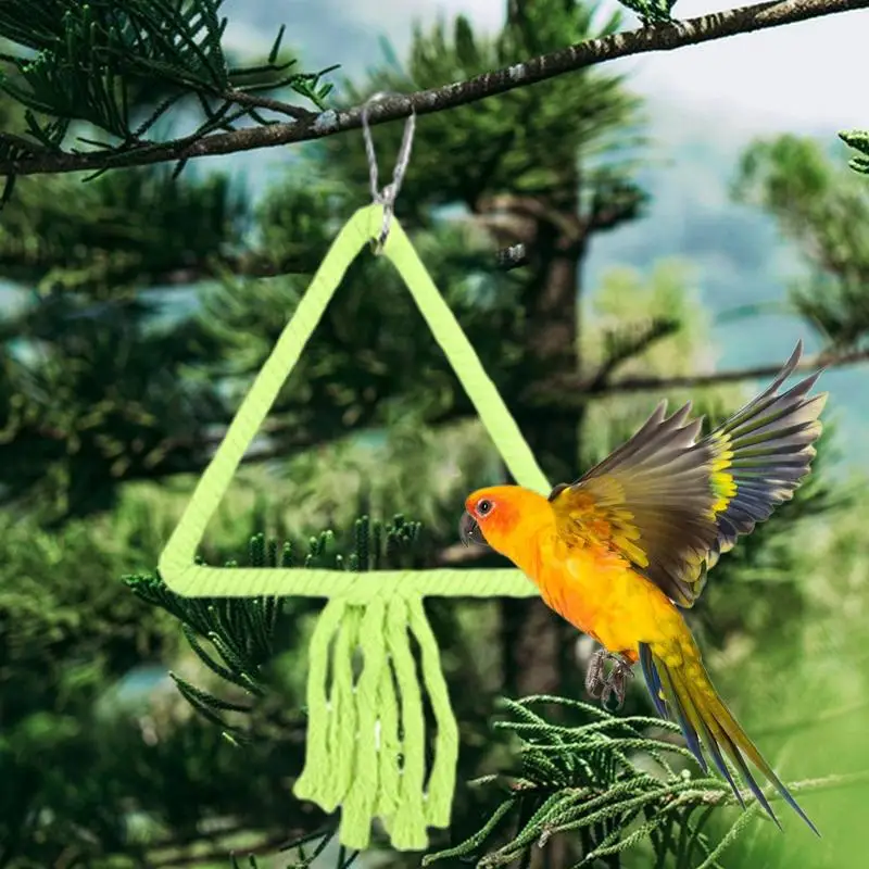 Standing Bird Toy Chewing Bird Cage Accessories Bird Perch Stand Colorful Accessories Strong Grip For Budgerigar Parakeet