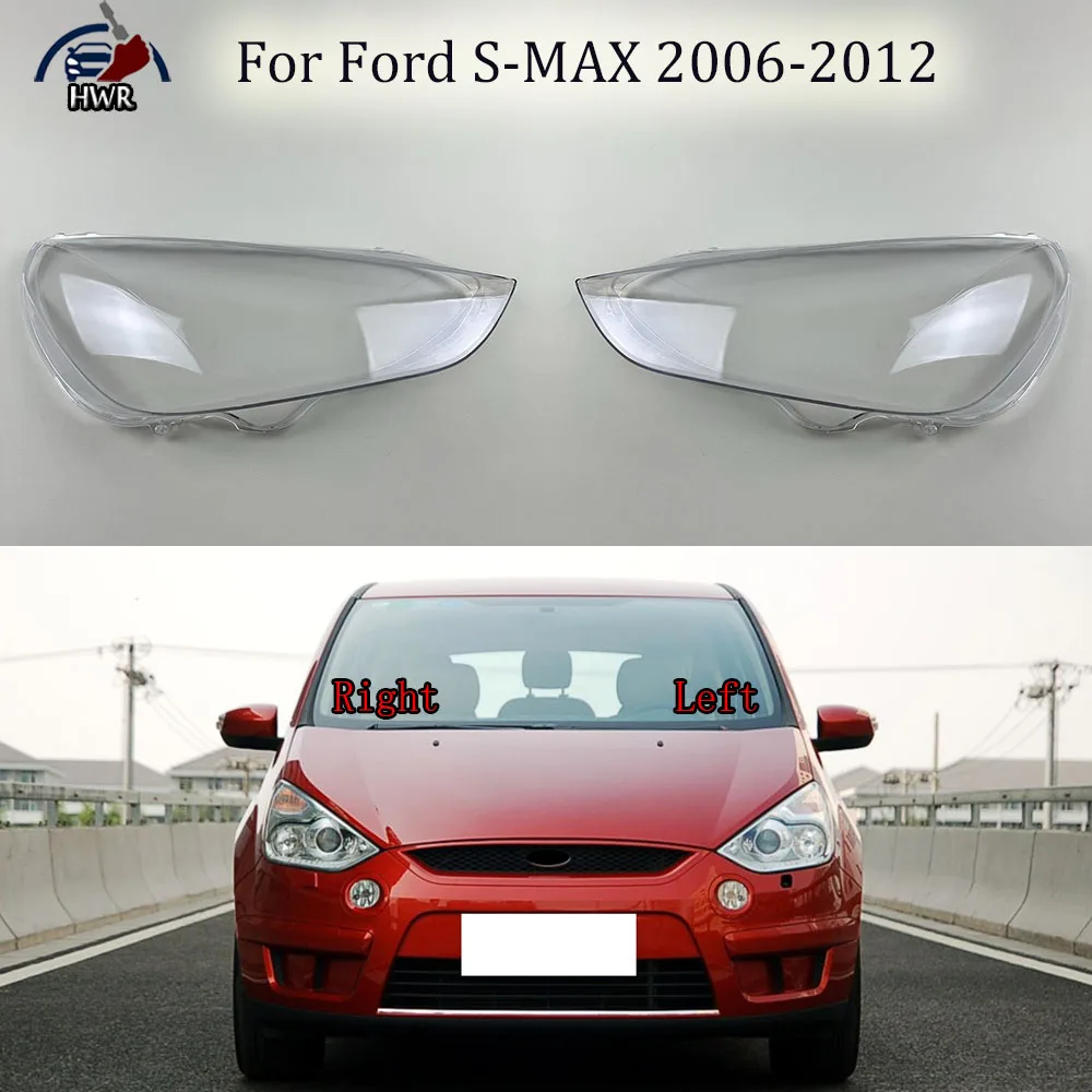 Transparent Headlamp Cover Headlight Mask Lampshade Lamp Shell Plexiglass Replace Original Lens For Ford S-MAX 2006-2012