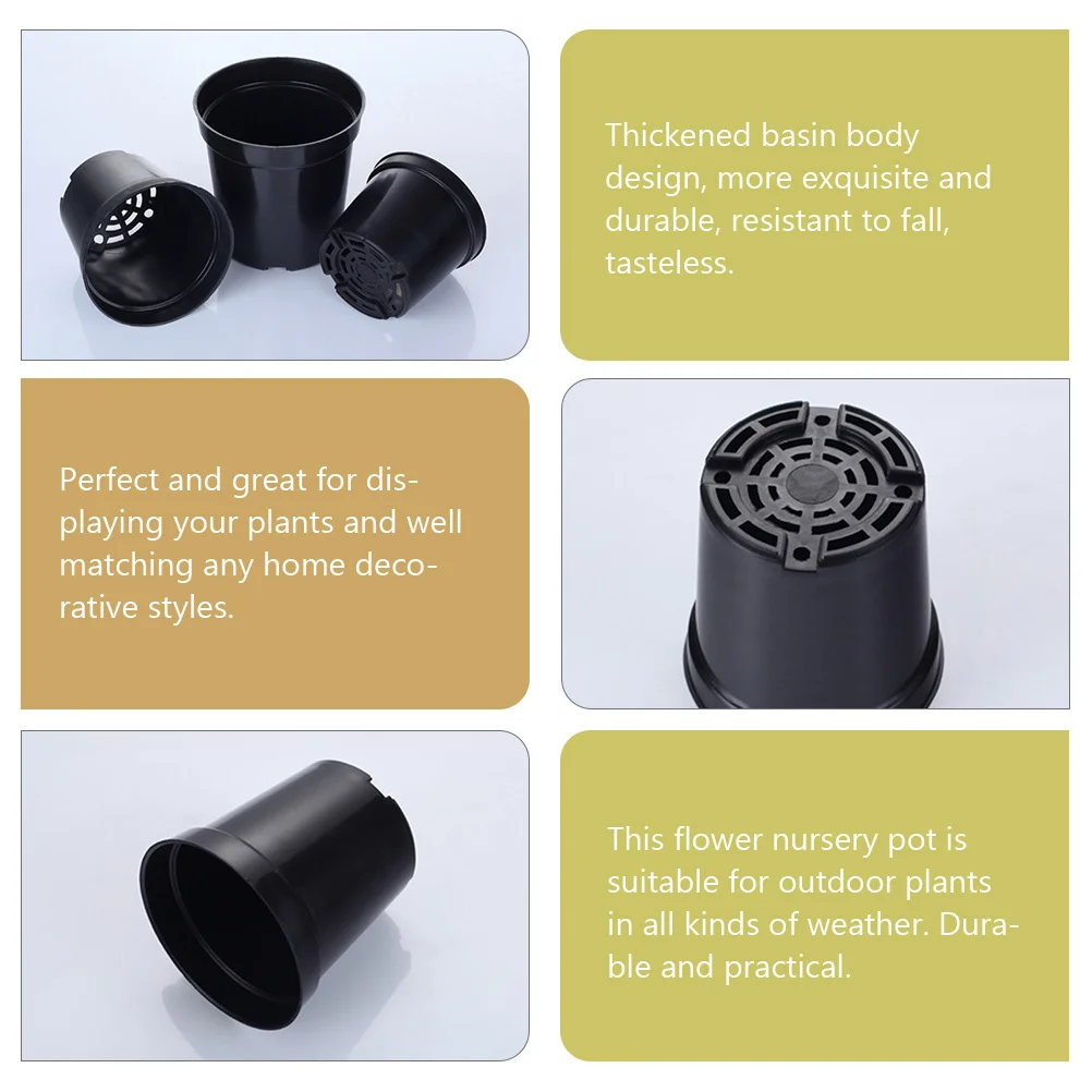 

20Pcs Plant Nursery Pots Simple Elegant Plastic Flower Pots for Indoor Outdoor Plants Home Decoration Plant Nursery Containers