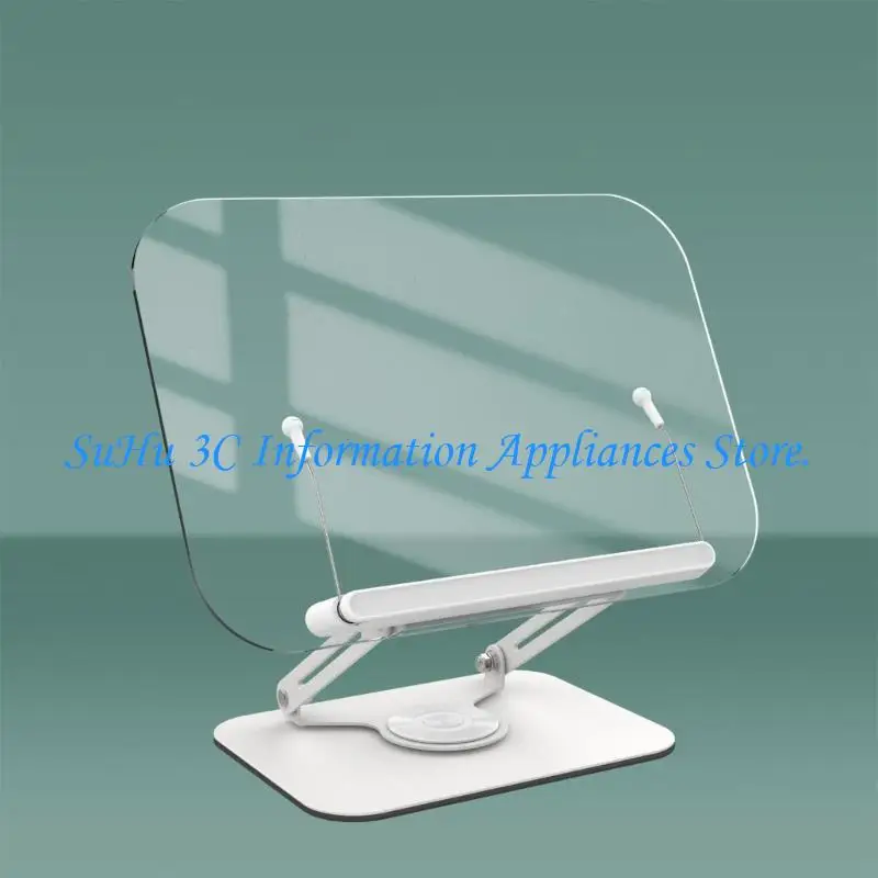  Acrylic Reading Rack, Height Adjustable and 360 Rotating Base, Perfect for Kids,