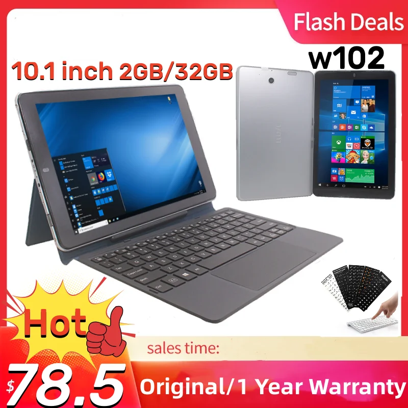 

Big Sales 10.1 INCH W102 Windows 10 System Mini Notebook 2GRAM+32GROM Dual Camera 5000mAh WIFI Quad Core