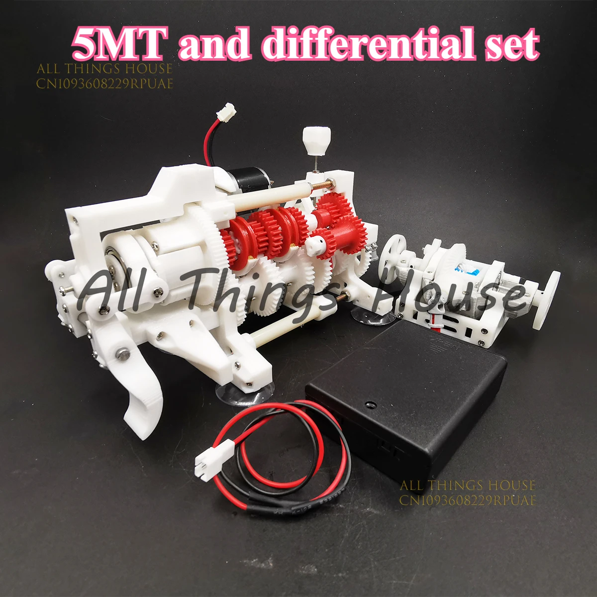 

Dynamic model of 5-speed manual transmission for automobiles with reverse clutch and gear selector 3D printed model