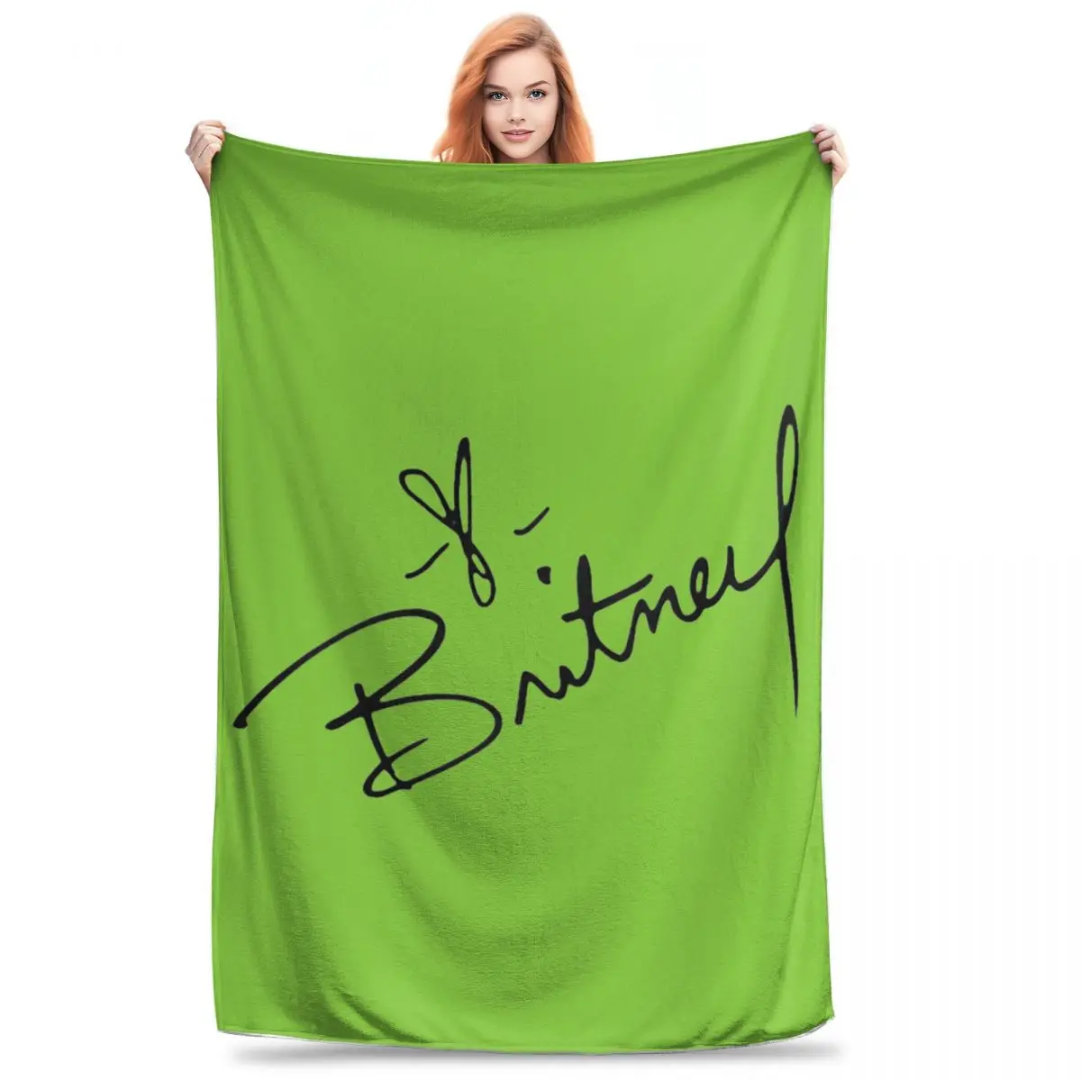 Britney Spears SIGNATURE Blanket Fleece Portable Sofa Throw Blankets For Home Bedroom Outdoor Throws Bedspread Quilt