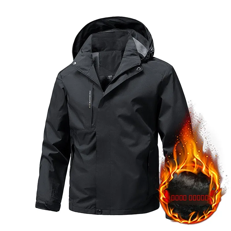 

Мужская зимняя утепленная куртка с капюшоном на флисовой подкладке, теплая, модная, в корейском стиле, зимняя одежда с наполнителем из полиэфирного волокна