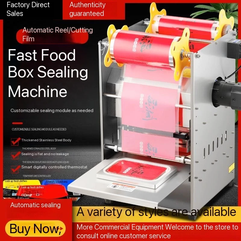 NWD280YT Round Bowl Beverage Cup Electric Semi Automatic Tray Sealing Machine Ready Hot Soup Plastic Container Film Lidding