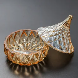Big Size Capacity Luxury Colorful Acrylic Liquid Powder Cylindrical Chinese Tent Shaped Dish Glass Crystal Art Nail Cup With Lid