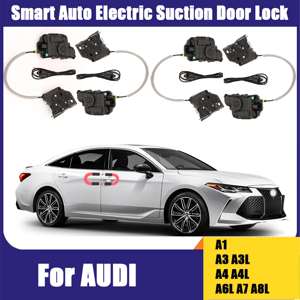Smart Auto Electric Suction Door Lock For AUDI A4 A5 A6 A7 A8 RSQ3 TTRS E-TRON  Soft Close Door Super Silence Car Vehicle Door