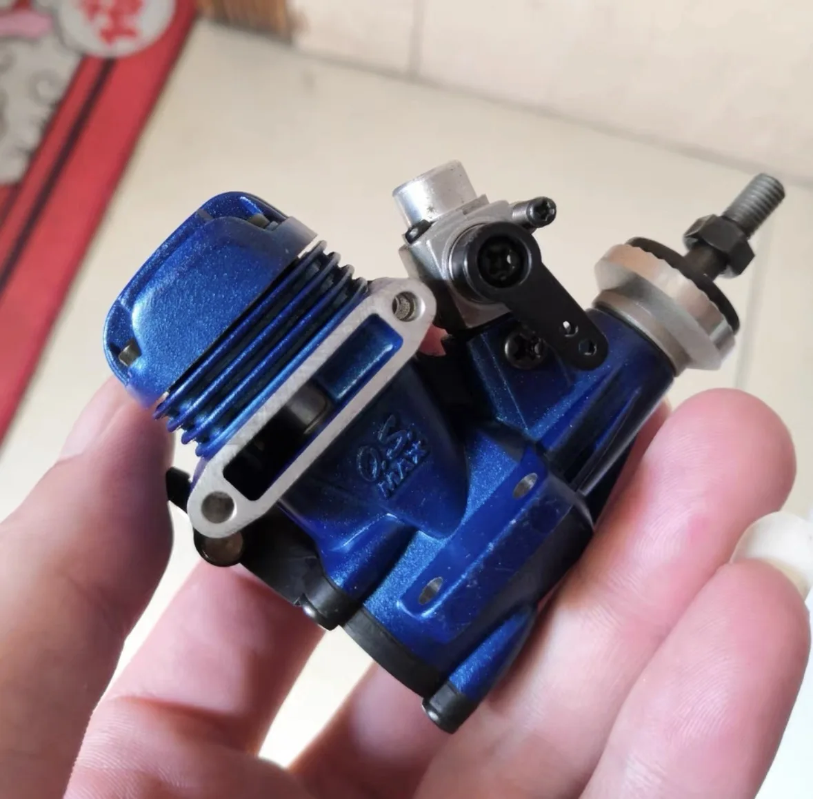 Japan Os Engines Max 15La-S Nitro AiRCraft Engine OS max LA 15 blue - rc motor With muffler No box - view 4