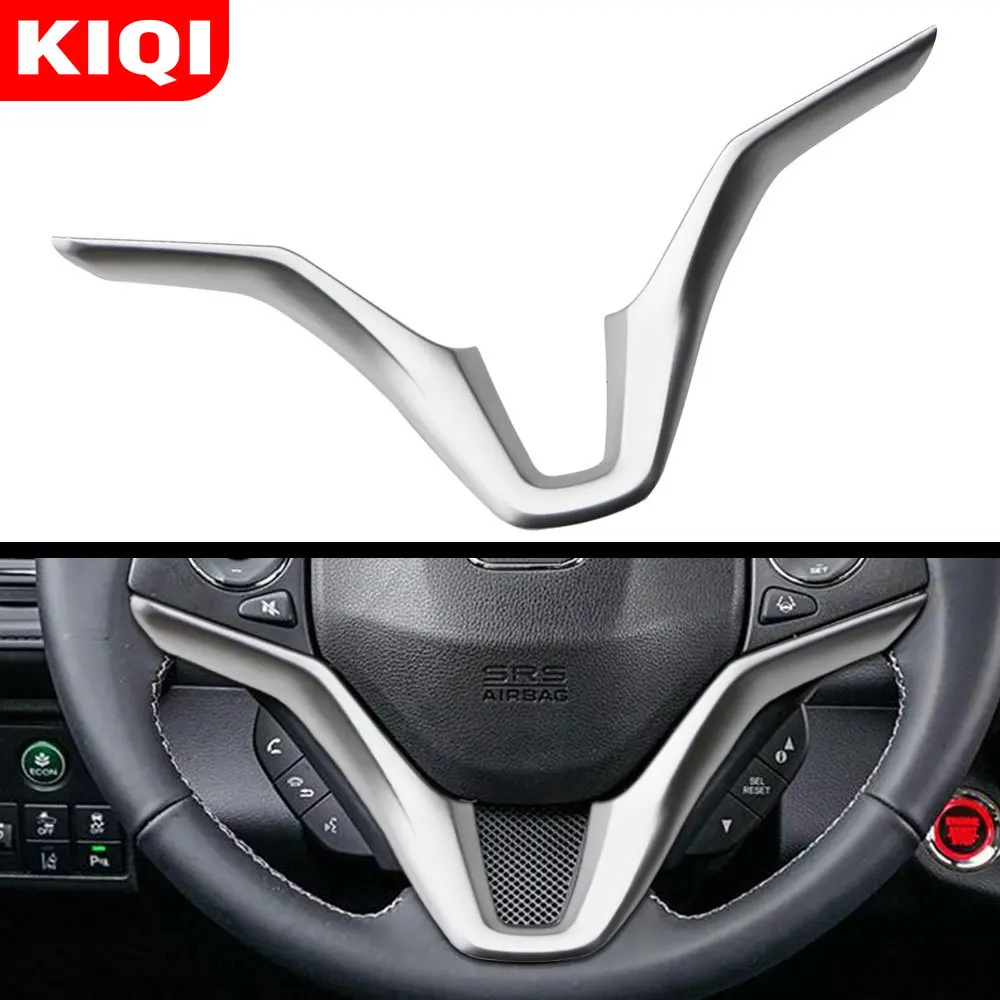 ABS Chrome Car Steering Wheel Cover Sequins Sticker Case for Honda HR-V HRV Vezel 2015 - 2022 Accessories