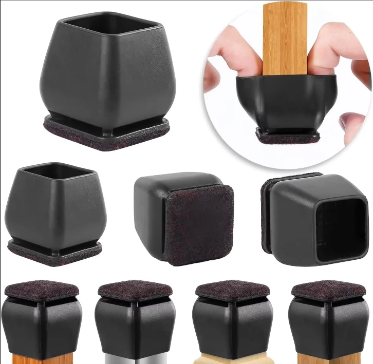 8 stks Stoelpoot Vloerbeschermers Voet Cover Diagonaal met Dikke Wrap Viltjes Siliconen Meubels Tafel Voeten Beschermen Vloeren