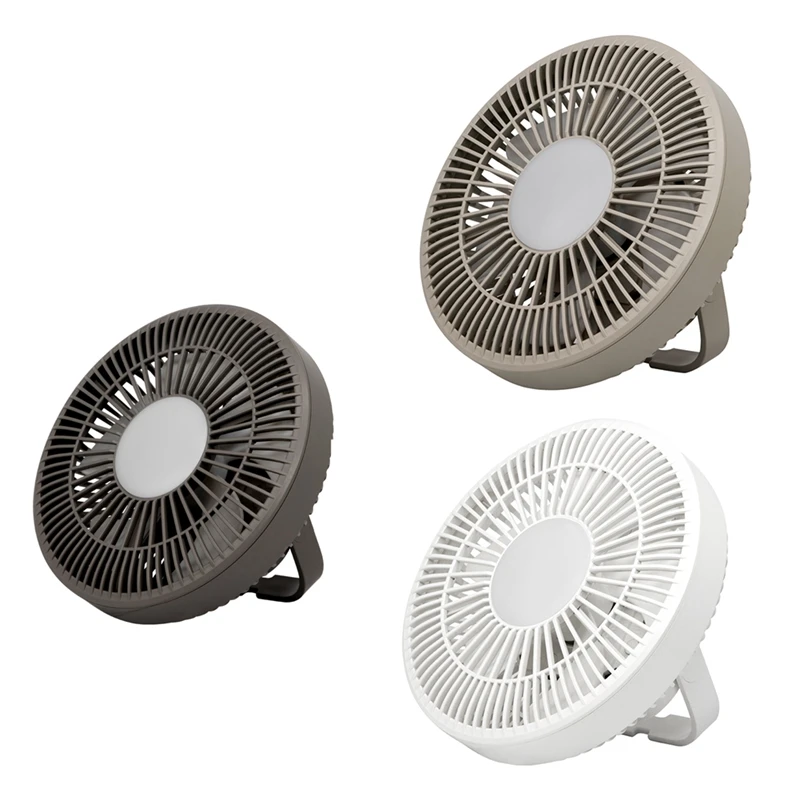 New Outdoor Camping Air Cooler Fan With LED Lamp Remote Control USB Rechargeable Ceiling Fan 3 Gear Wall Ventilador