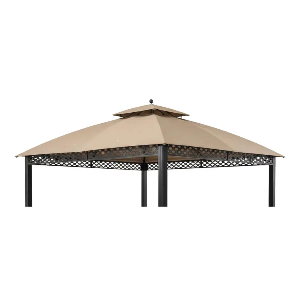 Reinforced RipLock 350 Replacement Canopy Top Cover Compatible with Oakmont 10 x 12 Gazebo Models LGZ1188PSTA, A111007800 Beige