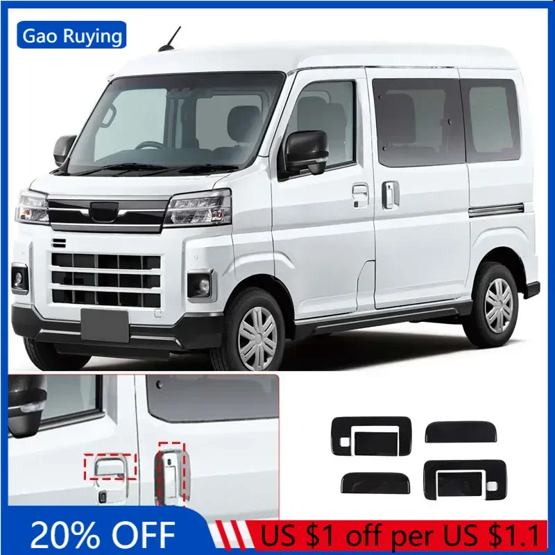 

For Daihatsu Atrai Hijet Cargo 22-23 ABS Carbon Fiber Car Door Handle Decoration Cover Sticker Car Accessories(with Smart Hole)