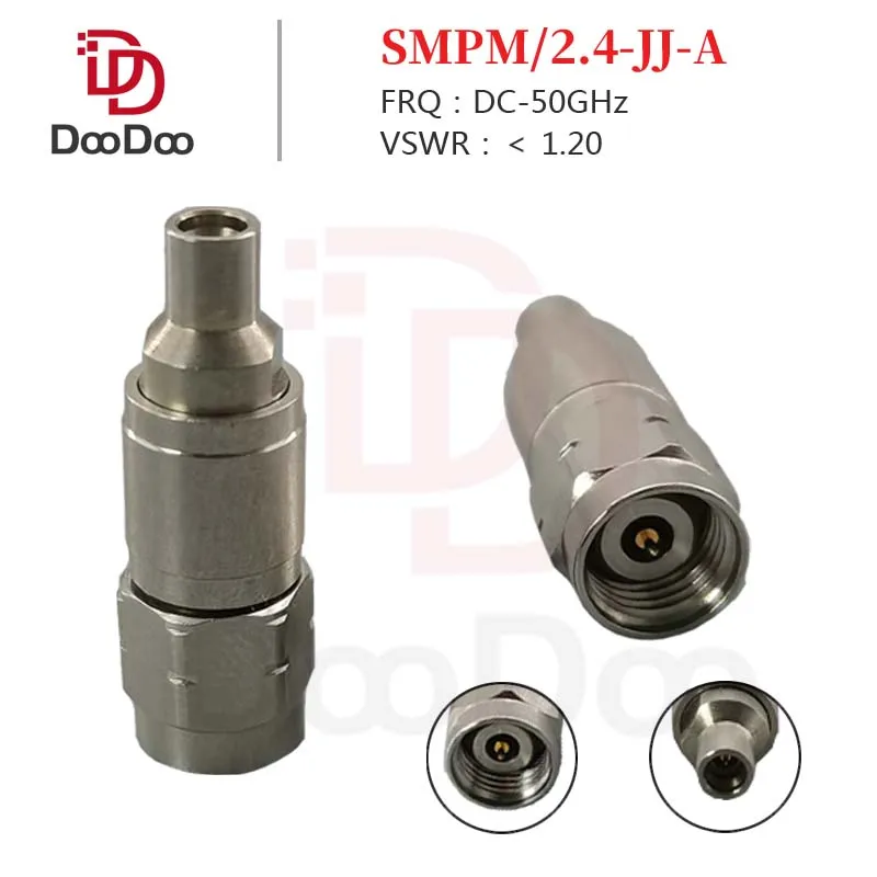 

DC-50GHz SMPM Male to 2.4mm Male Connector Precision Microwave Jack RF Coaxial Adapter Millimeter Wave 5G High Frequency