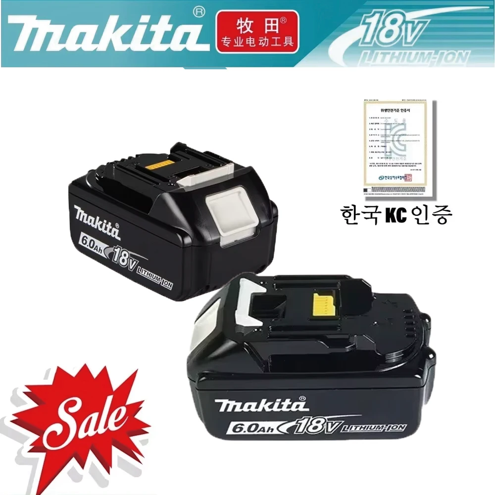 

3C certified 18V Makita 6Ah battery for replacing Makita 18V Power Tools 5Ah/3Ah BL1830B BL1850B BL1860B BL1815 lithium battery