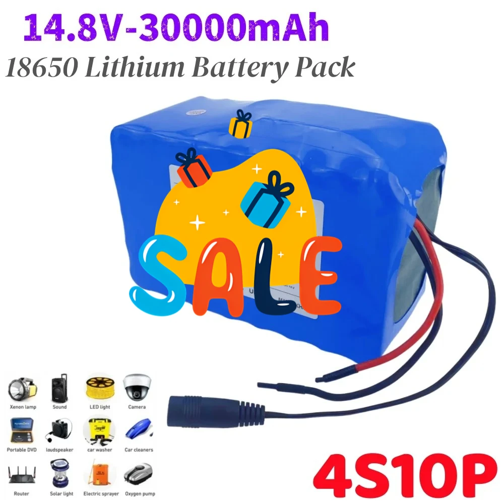 4S10P 30000mAh 444Wh 14.8V بطارية ليثيوم مع BMS للعاكس الذكية روبوت معدات عالية الطاقة الخ #1
