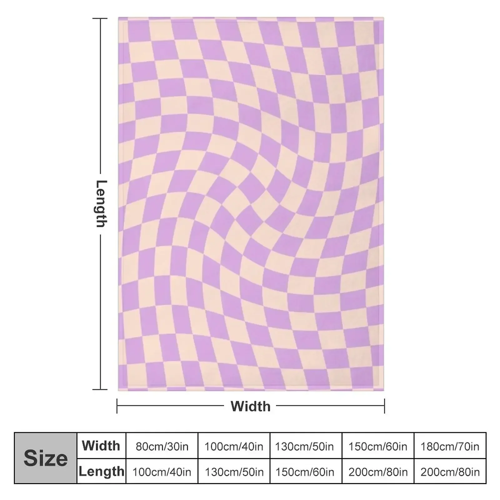 Check V - Lilac Twist Throw Blanket couch cozy soft plush fuzzy picnic outdoor blanket