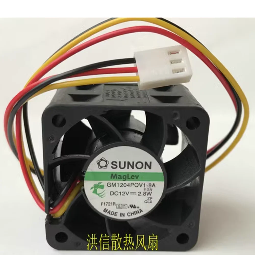 For Sunon GM1204PQV1-8A 12V 2.8W 4CM 4028 3-line 1U 2U server fan 9200rpm 14CFM