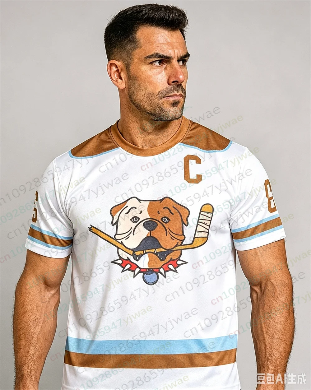 Amerikanische TV-Serie Shoresy Shore Nr. 69 Blueberry Bulldogs Eishockey-Trikot Schnelltrocknendes Sportshirt Sommer Herren Damen T-Shirt – Detail 5