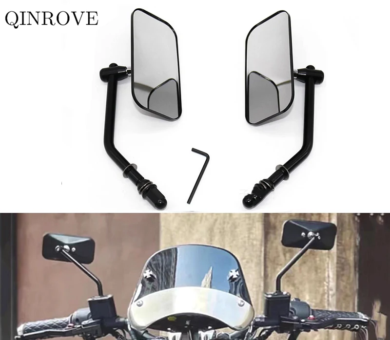 

Черное хромированное мотоциклетное заднее зеркало для Harley Davidson Sportster Iron 883 Road King Touring Nightster RH975, боковое зеркало Softail