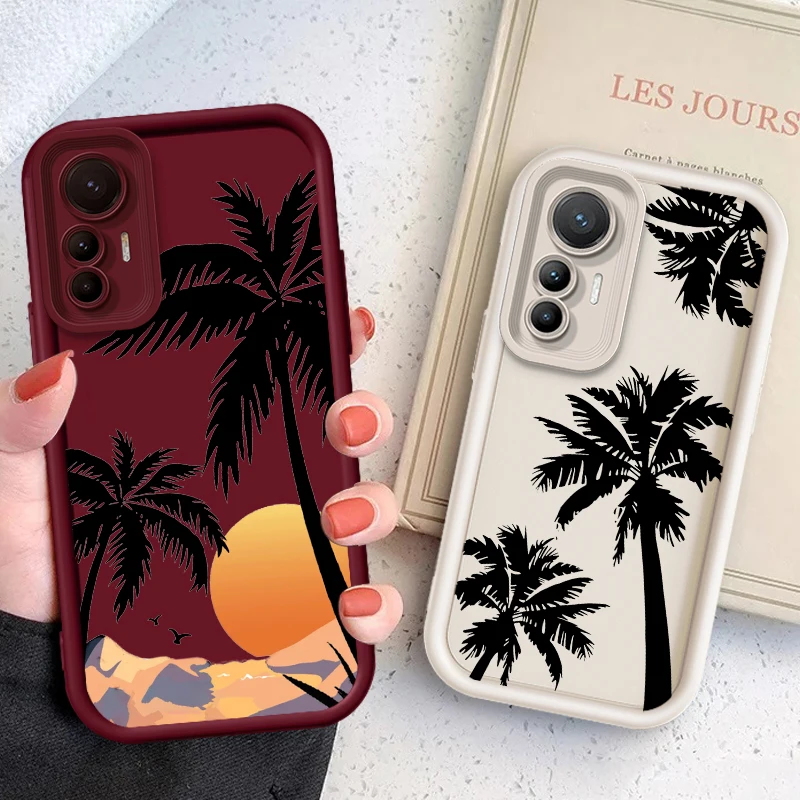 Coconut Tree Sun Beach Eye Ladder For Xiaomi MI 14 12T 11 Lite Poco M3 X5 X4 F5 F4 F3 F2 GT Pro 5G Cover Phone Case