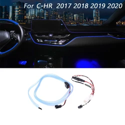 Car Interior LED Dashboard Frame Light Instrument Panel Trim Atmosphere Light For Toyota C-HR 2017 2018 2019 2020