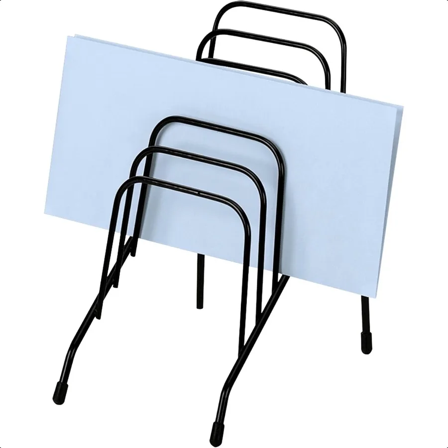 

Fellowes Step File Junior Wire Organizer Rack 6 Sections Black 72613
