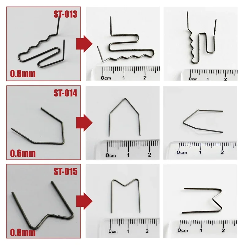 Punti metallici per cucitrice a caldo in acciaio inossidabile Riparazione paraurti Fili per saldatura Saldatore di plastica