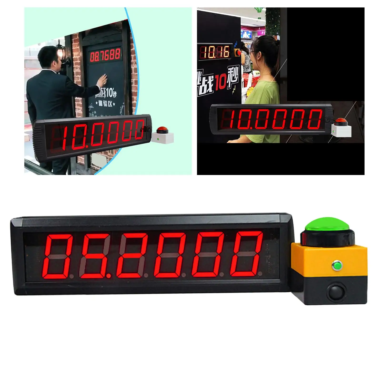 

Digital Electronic Timer LED with Remote Control Fashion Compact Size Stopwatch with Button Timer Clock for Exercise Home Gym