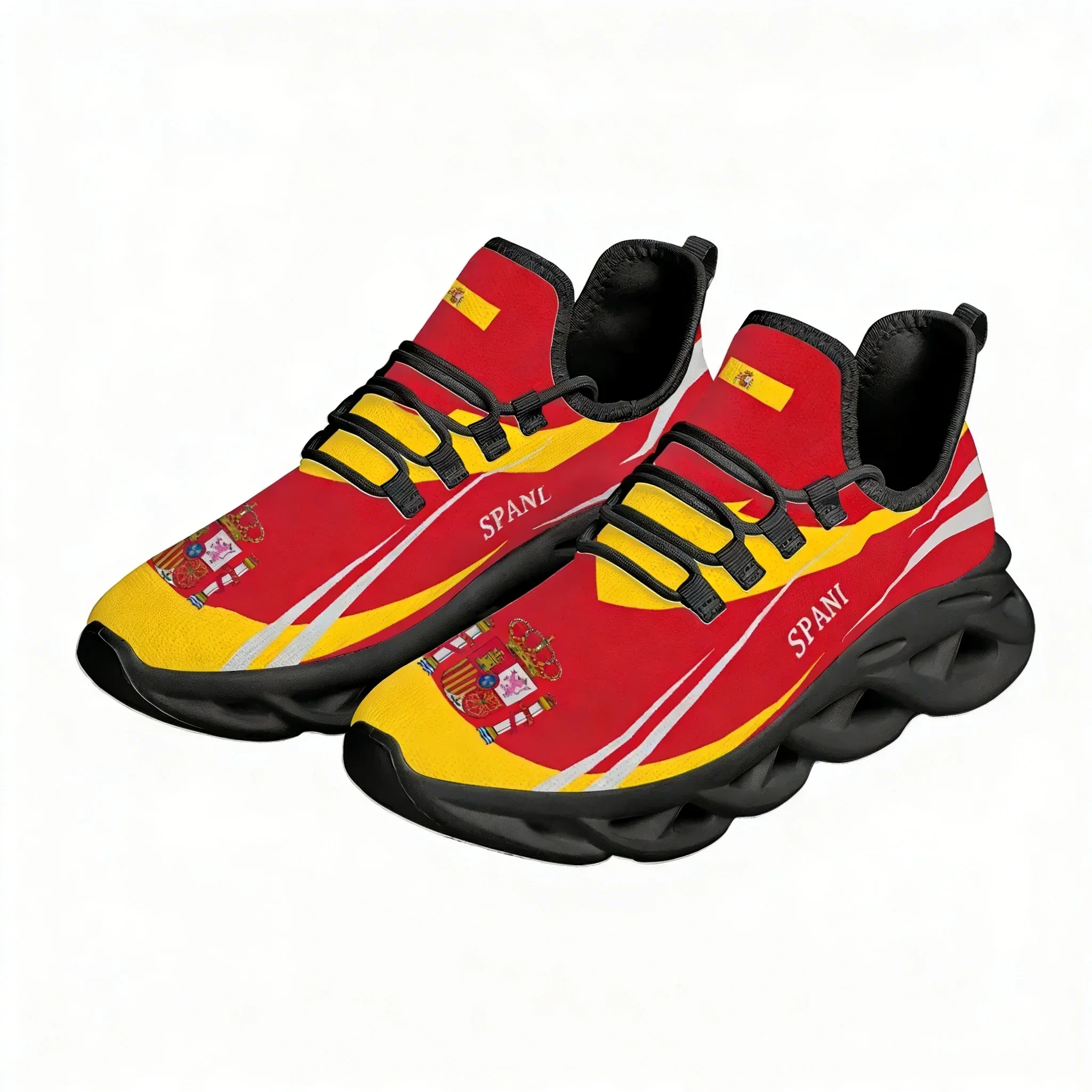 

San Juan Eagle National Emblem Print Ladies Vulcanized Shoes Spain Flag Design Outdoor Sneakers Breathable Casual Lace-up Shoes