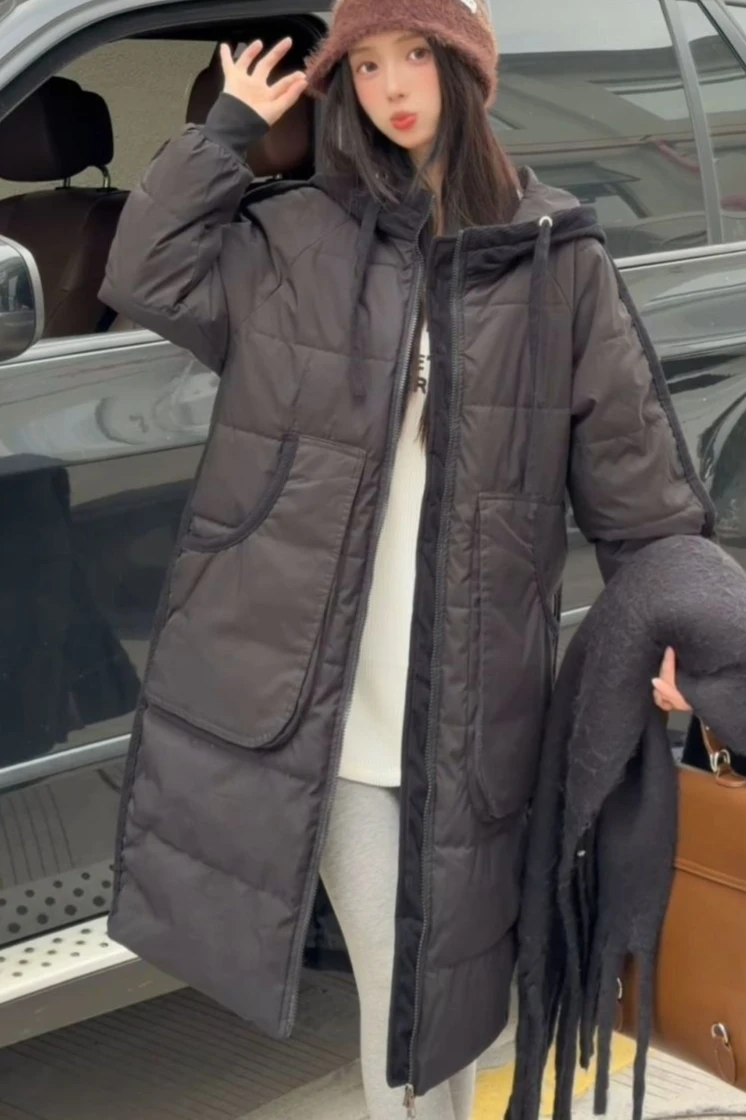 

Winter European and American New Women's Down Cotton Jacket Hooded Oversized Windproof Parkas
