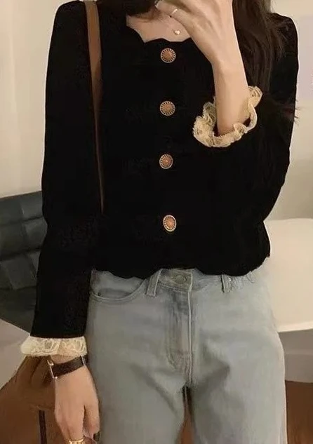 

2026 Short Coat Women's High Waist Retro Top Early Spring Shirt