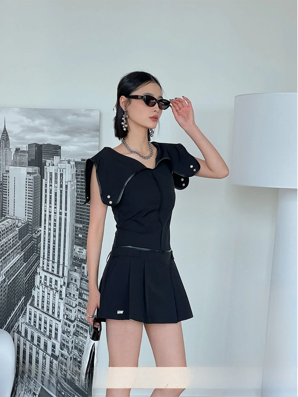 

Spring Summer Brand Dr Simple Sle Waist Cinched V-Ne ort Sve Casual Dr for Ladies in Hand Store
