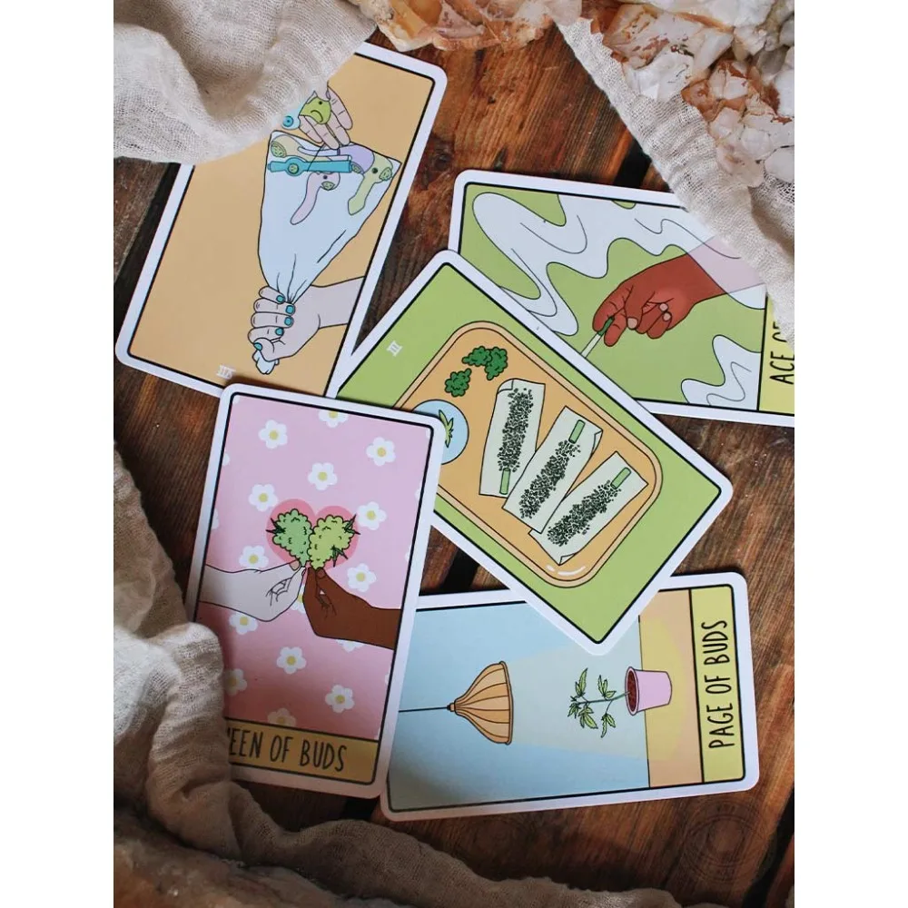 Deck de tarô ilustrado com pote, brilhante e lindamente, 78 PCs Cards, 10,3*6cm