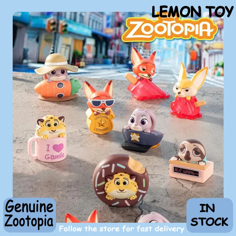 

Подлинная серия Zootopia для послеобеденного чая, слепая коробка, мини-милая коллекция фигурок, украшение для рабочего стола, модный тренд, подарок-сюрприз для девочки