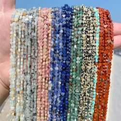 4mm Tiny Natural Heart Stone Beads Loose Spacer Small Beads For Jewelry Making DIY Bracelet Necklace Findings Wholesale