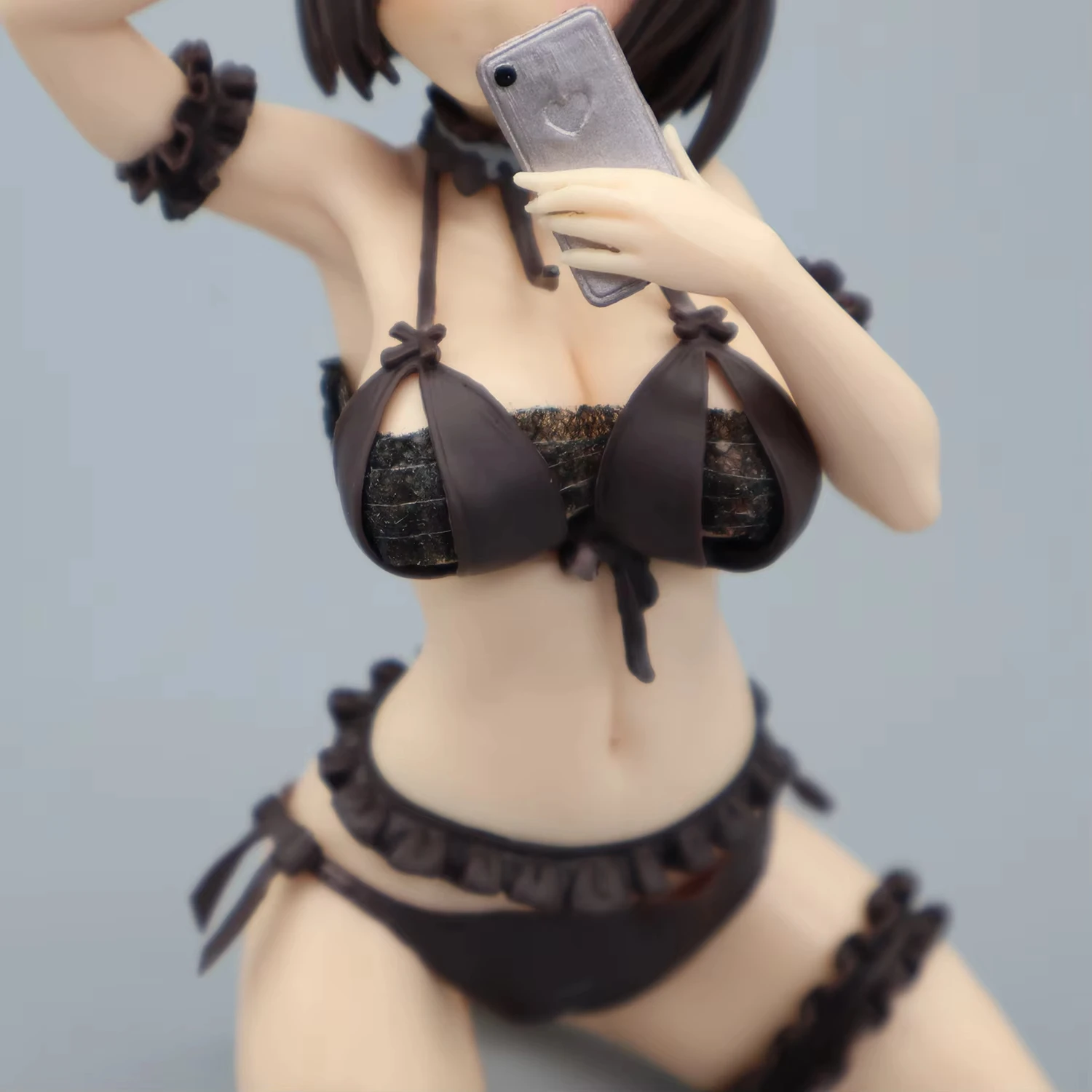 Rosa 15cm ayaka-chan 1/6 escala anime figura de ação pvc hentai coleção boneca modelo brinquedo presente rugido posando na frente do espelho