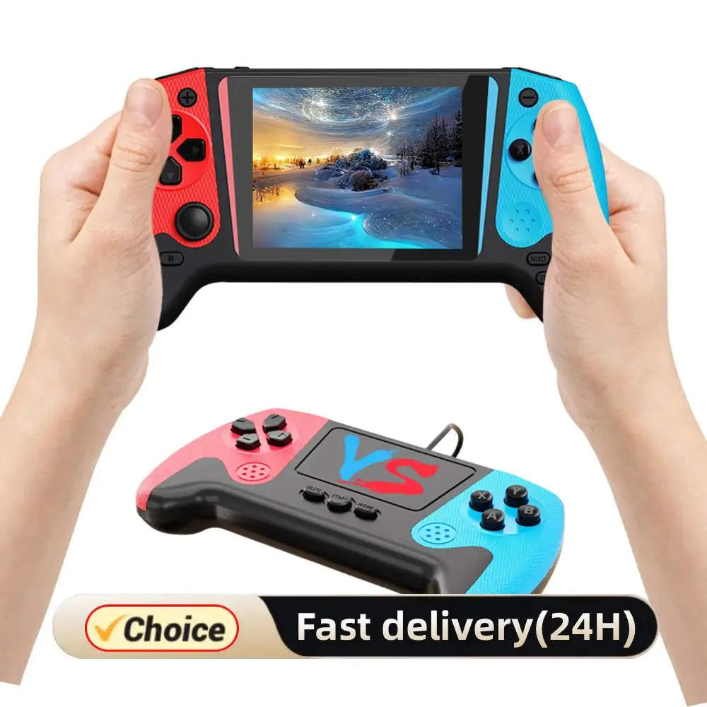 

Портативная игровая консоль в стиле ретро, 3,5-дюймовый ЖК-экран, встроенная игровая консоль для 500 игр, ТВ-подключение, портативная игровая консоль для 2 игроков