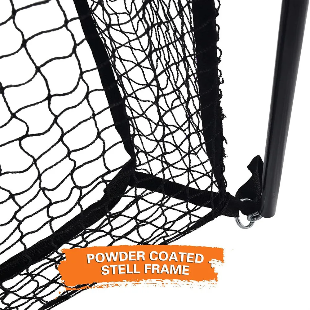 Baseball Batting Cage Net, Durable Polyester Net with Metal Frame, 6 in 1 Practice Setup for Hitting Training